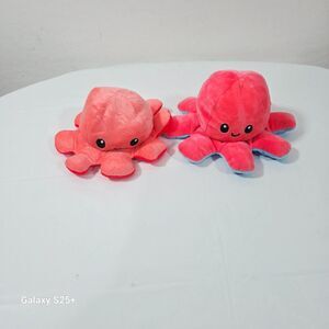 Set of 2 TeeTurtle Original Reversible Octopus Plushies New Without Tags